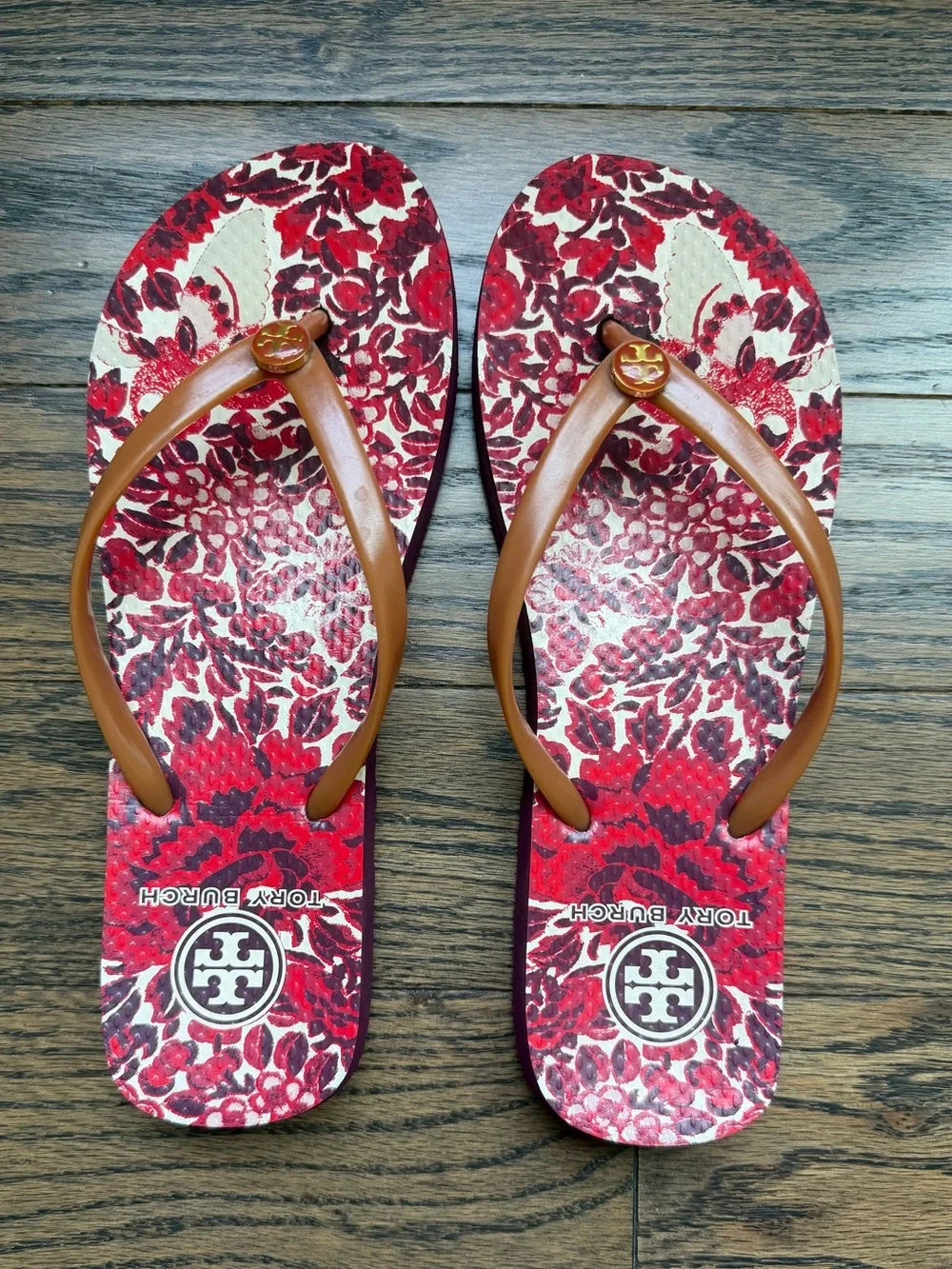Tory Burch Floral Flip Flops | Size 7